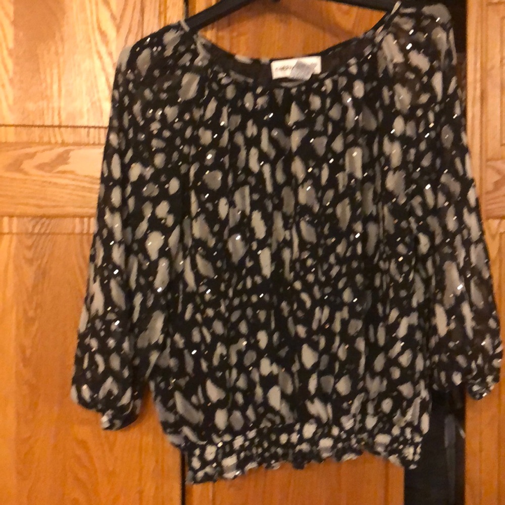 Black and silver blouse